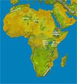 Hochgebirge in Afrika Satellitenbild Lizenz: public domain