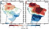 Bodenfeuchte im Amazonasbecken Bodenfeuchte im Amazonasbecken während der Dürren 2010 und 2016 Lizenz: CC BY