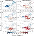 Änderung von meteorlogischen und hydrologische Dürren in China nach dem RCP8.5-Szenario für 2056–2100 im Vergleich zu 1961–2005 Lizenz: CC BY 3.0
