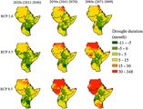 Dürredauer in Ostafrika Nach verschiedenen Szenarien Lizenz: CC BY-NC 3.0