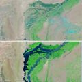 Indus-Verlauf 2010 Flussverlauf und Hochwasser- gebiete am unteren Indus Lizenz: Public domain