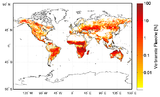 Verbrannten Fläche 2003-2009 Durchschnittlich verbrannten Fläche pro Jahr 2003-2009 Lizenz: CC BY-SA
