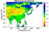 Mittlere jährliche Bodenfeuchte Ostasien 1951-2010 Lizenz: CC BY