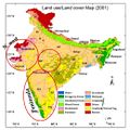 Landnutzung und Landbedeckung Indien 2001 Lizenz: CC BY