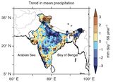 Niederschläge über Indien Monsunzeit 1950-2015 Lizenz: CC BY