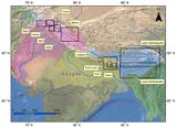 Indus, Ganges und Brahmaputra Flusseinzugsbecken Lizenz: CC BY-NC-ND
