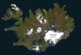 Gletschergebiete auf Island Satellitenbild Lizenz: CC BY-SA