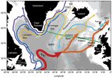 Meeresströmungen im Nordatlantik (3) Warme Oberflächen- und kalte Tiefenströmungen Lizenz: CC BY