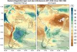 Niederschlag Projektionen Niederschlagsänderungen nach dem A1B-Szenario für Südamerika Lizenz: IPCC-Lizenz