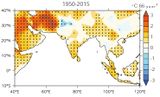 Temperaturveränderung Südasien 1950-2015 Lizenz: CC BY