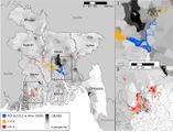 Überflutungen in Bangladesch Bis 2050 und bis 2100 Lizenz: CC BY