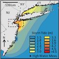 Sturmfluthöhen bei Hurrikan Sandy New York 2012 Lizenz: CC BY-NC-ND
